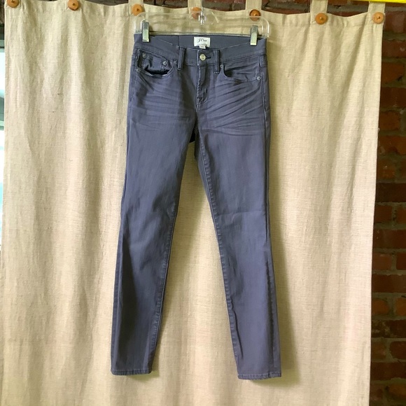 J Crew toothpick taupe gray jeans 25
